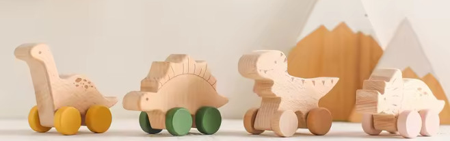 Colección DinoBROTA™ | Pequeños dinosaurios de madera